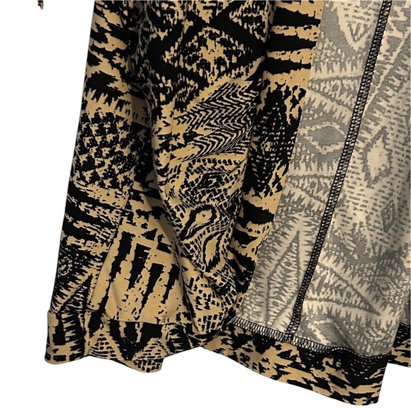 Eye Candy Black and Tan Patterned Sweater - Picture 3 of 9